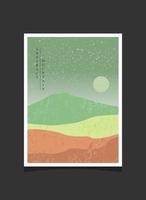 Abstract mountain painting, Abstract background, Premium Vector