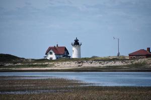 Tidal Flats and View of Race Point Lighthouse photo