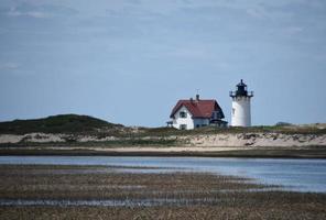 Scenic Views of Race Point Lighthouse and Tidal Marsh photo