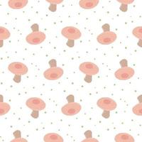 autumn pattern. Mushrooms, leaves, acorns on a pattern for textiles, napkins, fabrics, prints, wrapping paper, wallpapers. vector