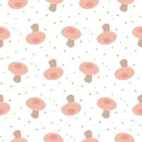 autumn pattern. Mushrooms, leaves, acorns on a pattern for textiles, napkins, fabrics, prints, wrapping paper, wallpapers. vector