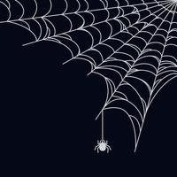 Spider web background for Halloween. Halloween cobweb corner. Vector illustration