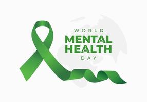 World mental health day background celebrated on october 10th. vector