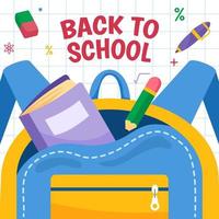 Prepare Backpacking To Back To School vector