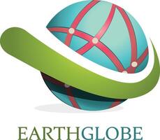 Vector abstract earth globe logo design. Abstract globe logo template.