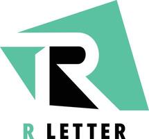 diseño del logotipo vectorial de la letra r. plantilla de ilustración vectorial de diseño de logotipo de letra r. vector
