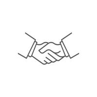 Handshake vector icon. Business Symbol linear Design. Presentation, Website or Apps Elements. Business handshake or contract agreement icon. agreement icon. charity symbol. Vector illustration