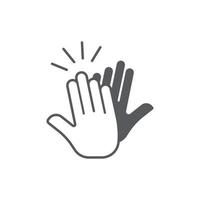 High five icon. Hands celebrating linear icon design. hand icon. Vector illustration