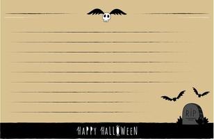 Happy halloween card. Copy space poster congratulations. Halloween party invitation vector template