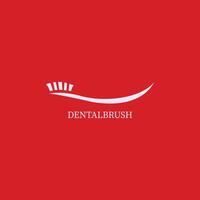 diseño de icono de vector de cepillo de dientes. diseño de logotipo vectorial de dentista y clínica dental.