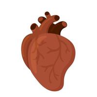 scary heart isolated vector illustration