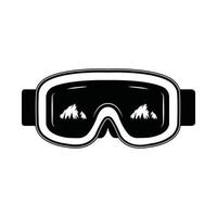 Vintage retro winter mask for camping. Can be used like emblem, logo, badge, label. mark, poster or print. Monochrome Graphic Art. vector