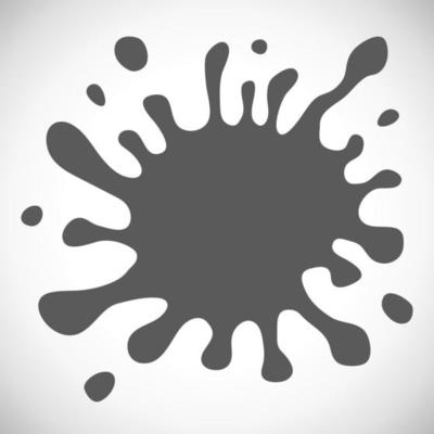 Black Hand Drawn Paint Splash