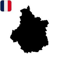 Centre Val de Loire Map. Region of France. Vector illustration.