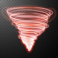 Red glowing shiny spiral lines abstract light speed and shiny wavy trail vector