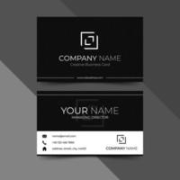 Modern black business card design template, design vector illustration