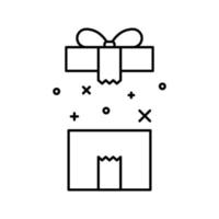 Gift box flat icon on white background, vector illustration