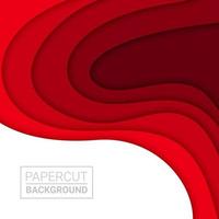 3D abstract background and paper cut shapes, vector illustration