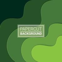 3D abstract background and paper cut shapes, vector illustration