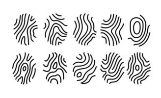 Touch id icon and digital privacy. Isolated vector illustration. Fingerprint vector set.