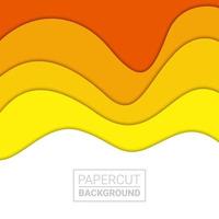 3D abstract background and paper cut shapes, vector illustration