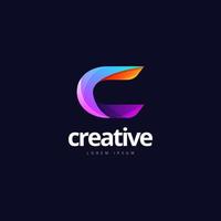 Vibrant Trendy Colorful Creative Letter C Logo vector