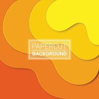 3D abstract background and paper cut shapes, vector illustration