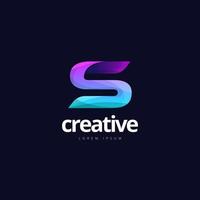 Vibrant Trendy Colorful Creative Letter S Logo vector