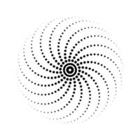 Circle halftone spiral background. Radial speed lines in circle form for comic books. Fireworks explosion background. Vector illustration. Starburst round Logo. Circular Sun design element