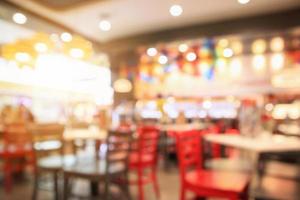 Restaurant cafe or coffee shop interior with people abstract defocused blur background photo