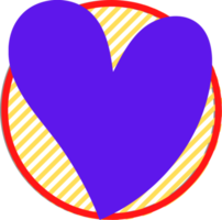 arquivo png em forma de coração é usado para decoração