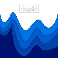 3D abstract background and paper cut shapes, vector illustration