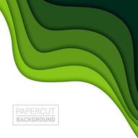 3D abstract background and paper cut shapes, vector illustration