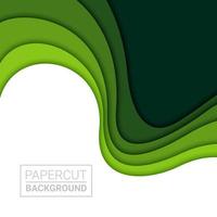 3D abstract background and paper cut shapes, vector illustration