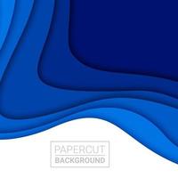 3D abstract background and paper cut shapes, vector illustration