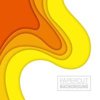 3D abstract background and paper cut shapes, vector illustration