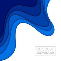 3D abstract background and paper cut shapes, vector illustration