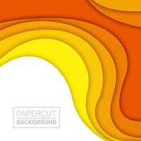 3D abstract background and paper cut shapes, vector illustration