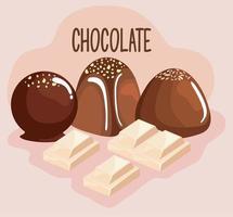 sweet chocolate products vector