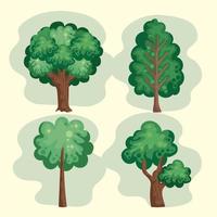 spring season trees vector