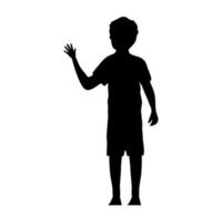 boy silhouette icon vector