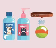 four pet shop icons vector