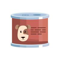 dog food canned vector