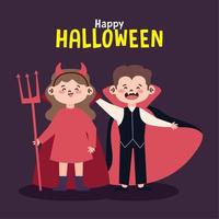 happy halloween lettering vector