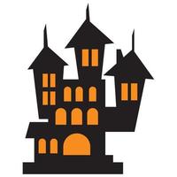 halloween dark castle vector