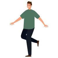 man walking avatar character vector