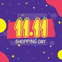 shopping day 11 11 lettering vector