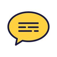 yellow speech bubble message vector