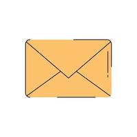 yellow envelope mail vector