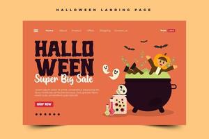 plantilla simple y elegante de diseño gráfico de halloween que es fácil de personalizar vector